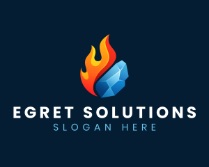 Gradient Fire Ice logo design