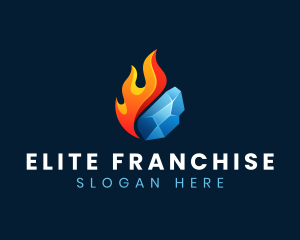 Gradient Fire Ice logo design