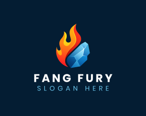 Gradient Fire Ice logo design