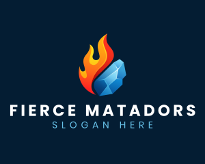 Gradient Fire Ice logo design