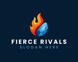 Gradient Fire Ice logo design