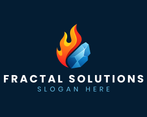 Gradient Fire Ice logo design