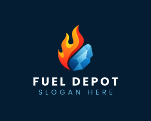 Petrol - Gradient Fire Ice logo design