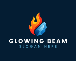 Gradient Fire Ice logo design