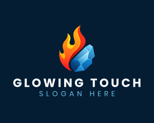 Gradient Fire Ice logo design