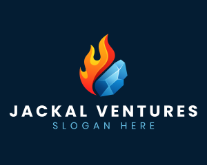 Gradient Fire Ice logo design