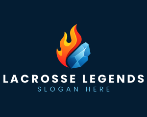 Gradient Fire Ice logo design