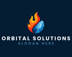 Gradient Fire Ice logo design