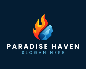 Gradient Fire Ice logo design