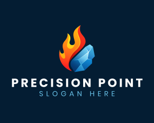 Gradient Fire Ice logo design