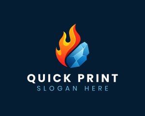 Gradient Fire Ice logo design