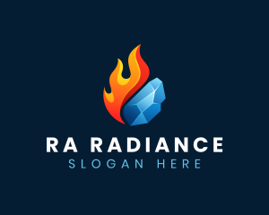 Gradient Fire Ice logo design