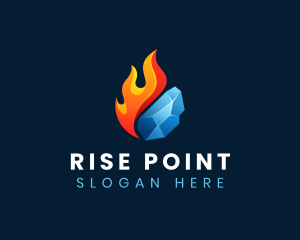 Gradient Fire Ice logo design