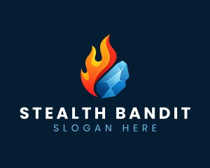 Gradient Fire Ice logo design