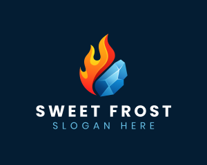 Gradient Fire Ice logo design