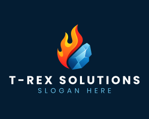 Gradient Fire Ice logo design