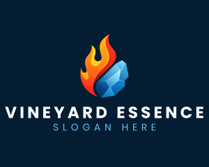 Gradient Fire Ice logo design