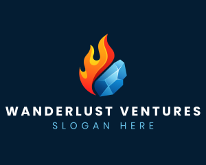 Gradient Fire Ice logo design