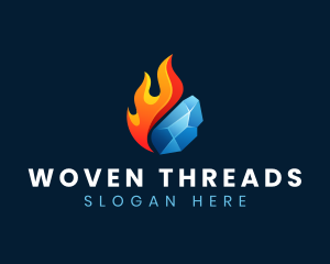 Gradient Fire Ice logo design