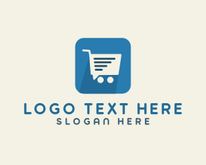 Online Shop - Delivery Cart App logo design