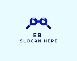 Business - Glasses Magnifying Glass logo design