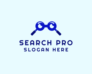 Glasses Magnifying Glass logo design