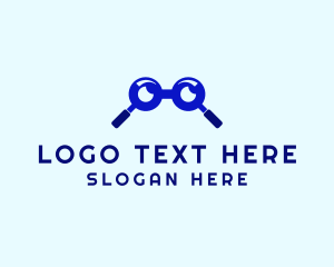 Glasses Magnifying Glass Logo