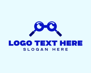 Optician - Glasses Magnifying Glass logo design