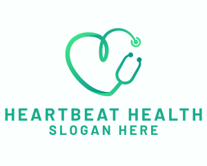 Cardiovascular - Stethoscope Heart Hospital logo design