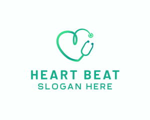 Stethoscope - Stethoscope Heart Hospital logo design