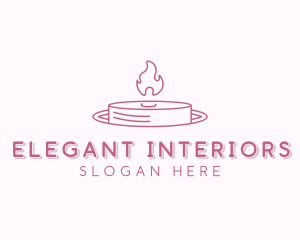 Tea Light Candle Decor logo design