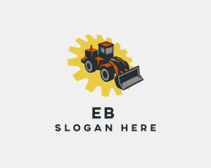 Industrial Construction Bulldozer Logo