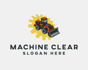 Industrial Construction Bulldozer Logo