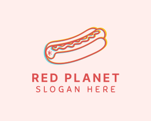 Hot Dog Snack Glitch logo design