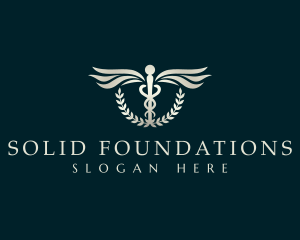 Health Care Provider - Medical Caduceus Leaves logo design