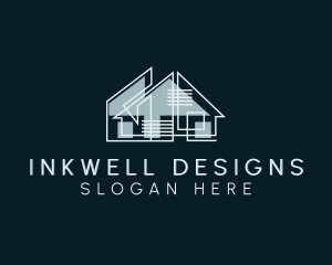 Blueprint - House Contractor Blueprint logo design