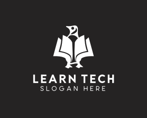 E Learning - Penguin Book Animal logo design