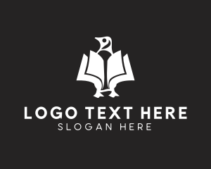 White - Penguin Book Animal logo design