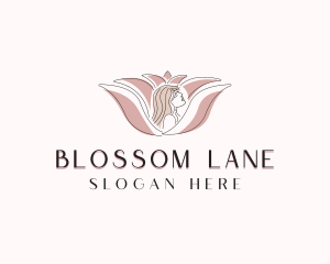 Lotus Flower Woman logo design