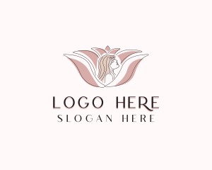 Lotus - Lotus Flower Woman logo design