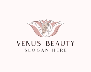 Venus - Lotus Flower Woman logo design