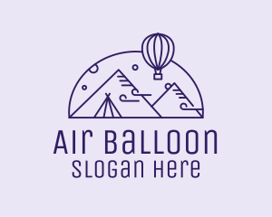 Balloon - Hot Air Balloon Camp logo design