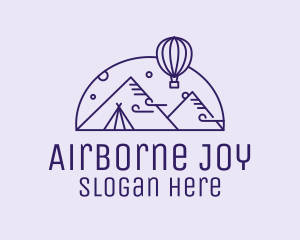 Balloon - Hot Air Balloon Camp logo design