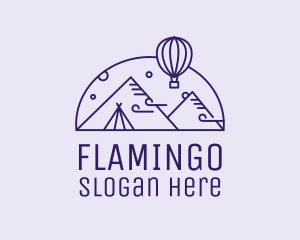 Camping Grounds - Hot Air Balloon Camp logo design