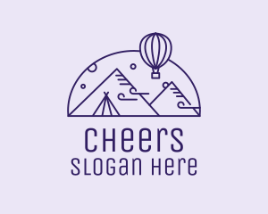 Mountain - Hot Air Balloon Camp logo design