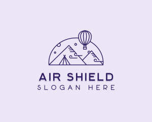 Hot Air Balloon Camp  logo design