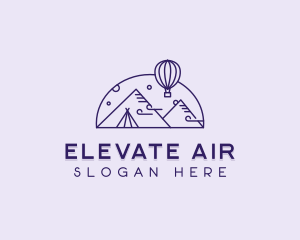 Hot Air Balloon Camp  logo design