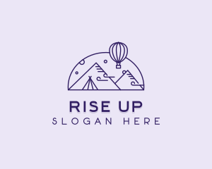 Hot Air Balloon Camp  logo design