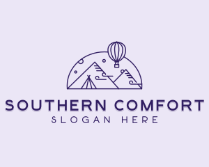 Hot Air Balloon Camp  logo design