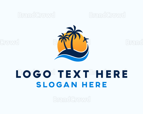 Tropical Island Paradise Logo